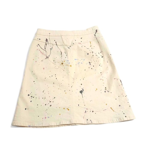 CLOSED Paint splatter denim mini skirt Italian atrsy RARE size 26 - Picture 4 of 14